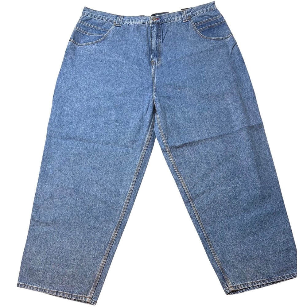 VTG h.i.d. International Carpenter Jeans Men's 48x30 Blue Denim Baggy Skater NEW